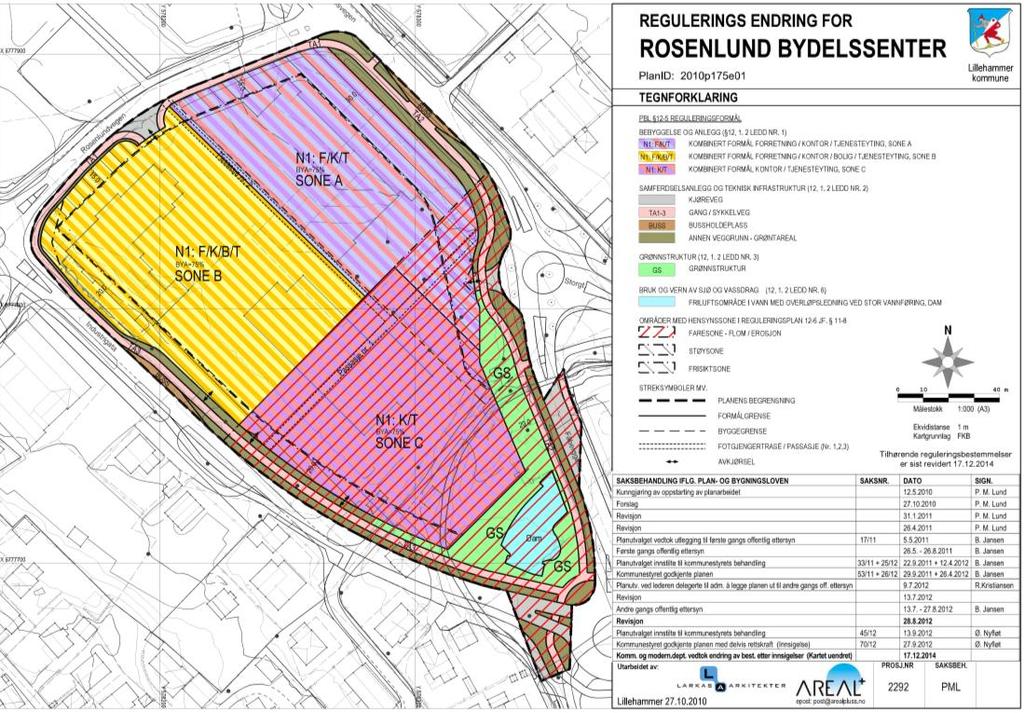 Side. 3 Reguleringsplan for Rosenlund bydelssenter Reguleringsplan for Rosenlund bydelssenter ble vedtatt av kommunestyret 27.9.2012 med delvis rettskraft (innsigelse).