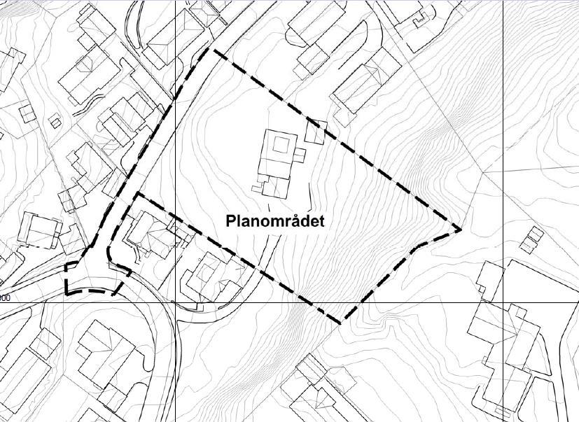 Vedlegg 1 - Situasjonsplan Tegnforklaring: - Stiplet polygon utgjør plangrense Høgevollsstubben