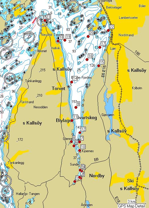 Undersøkelser av forekomst av miljøgifter i sedimenter er gjennomført på 22