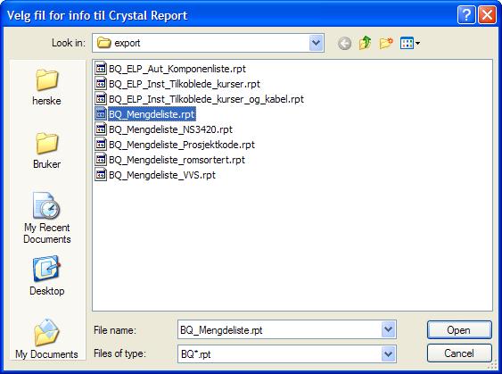 88 Installasjon DDS-CAD 9 FP Rapporten skrives ut i en egen rapport-generator (Crystal Report) og legges ned som et minimert vindu nederst på skjermen.