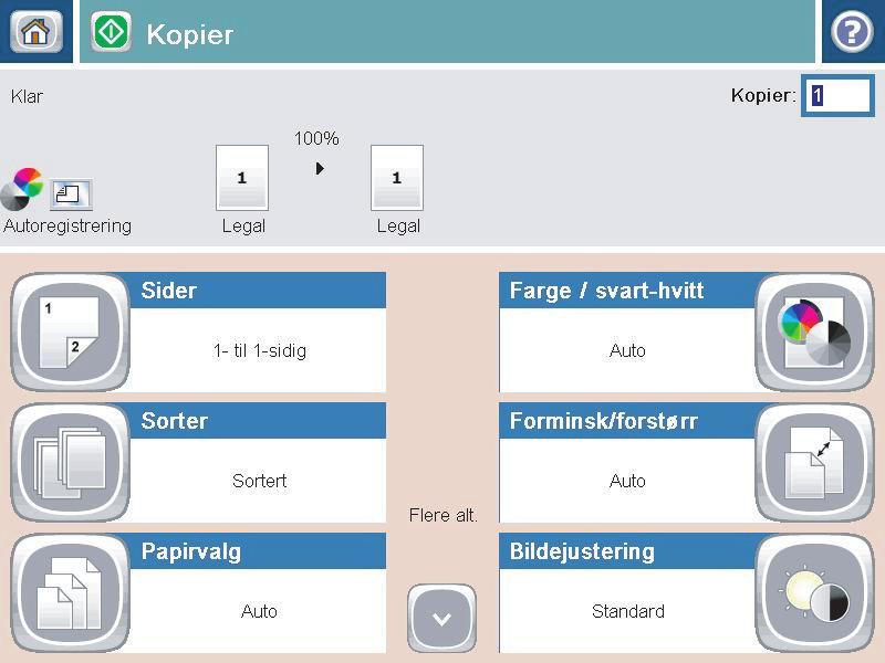 Forminske eller forstørre en kopi 1.