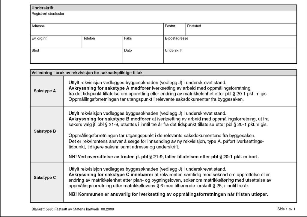 til søknad