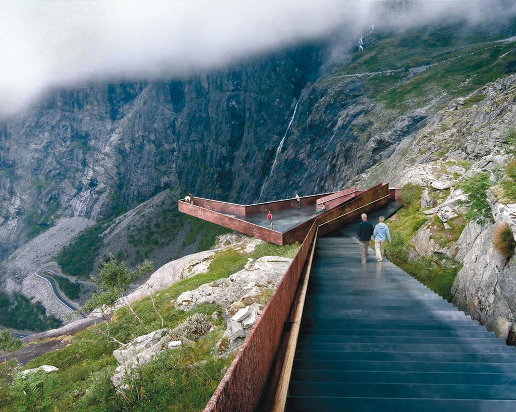 Nasjonale turistveger Trollstigen Fotomontasje (ikkje