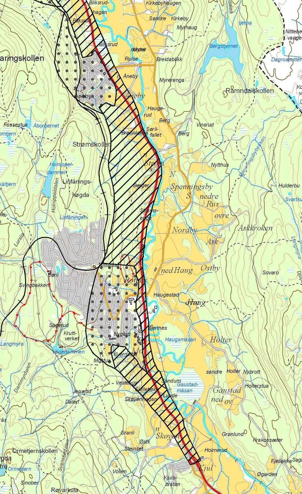 Tilbakeblikk Oktober 2009: planprogram fastsatt av Nittedal kommune Kjul-Åneby sør Det skal vurderes