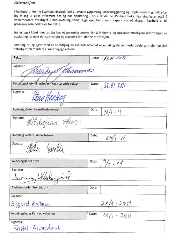 5. Attestasjon VEA Kvalitetsrapport 2010 -