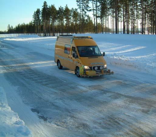 tiltakene under forsøkene ble det benyttet friksjonsmåleutstyr av typen ROAR Mark I