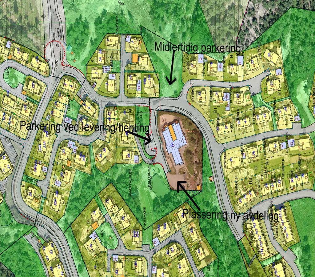 Gjeldende plangrunnlag: Eiendommen hvor barnehagen søkes plassert ligger innenfor område regulert til allmennyttig barnehage i reguleringsplanen for Vedderheia, Skytterveien 50-60.