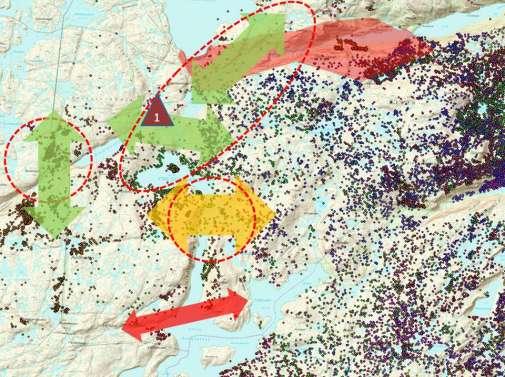 Fokusområdene; Steinbuskaret Oppsummering området mellom Svartevassmagasinet og Storvassdammen Dette er et komplisert område med mange mulige påvirkningsfaktorer Storvassdammen Svartevassmagasinet