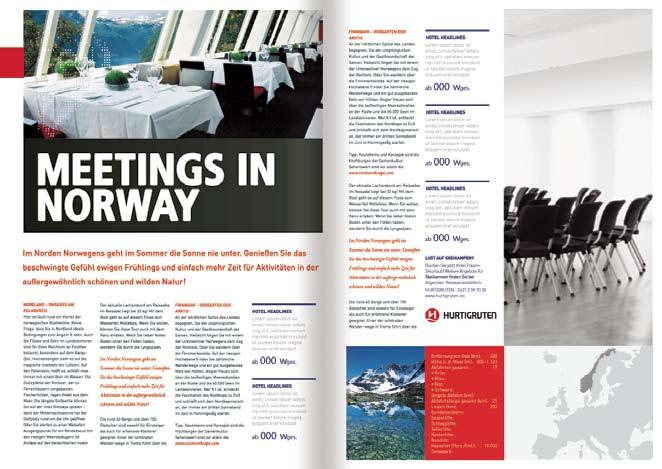 3.1.7 Produktkatalog Profildokumentasjon for Innovasjon Norge Meetings side 25 Skisse på innside produktkatalog.