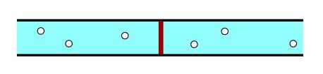 Kondensatorer (forts) En kondensator kan sammenlignes med et vannrør med en elastisk membran Hvis vannet beveger seg vil membranen bevege seg også, slik det ser ut som det renner vann igjennom røret