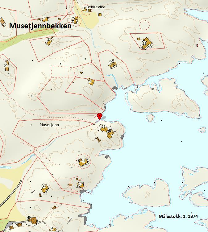 OBJEKTID IR WaterBodyID IR Anadrom areal (m2) UTM sone 32 øst Nord Anadrom lengde (m) 0 Utløp 0521969 6515614 Sist undersøkt 16.09.