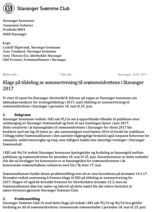 Handlingsplan 2017 Idrettsrådet Stavanger skal: 1) Være en aktiv aktør i utforming av Stavanger kommunes idrettspolitikk.