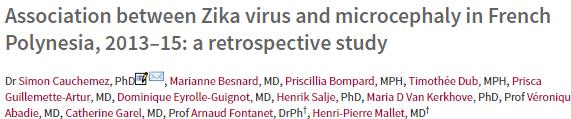 Zikavirus og mikrokefali The risk of microcephaly associated with Zika virus infection was 95 cases (34