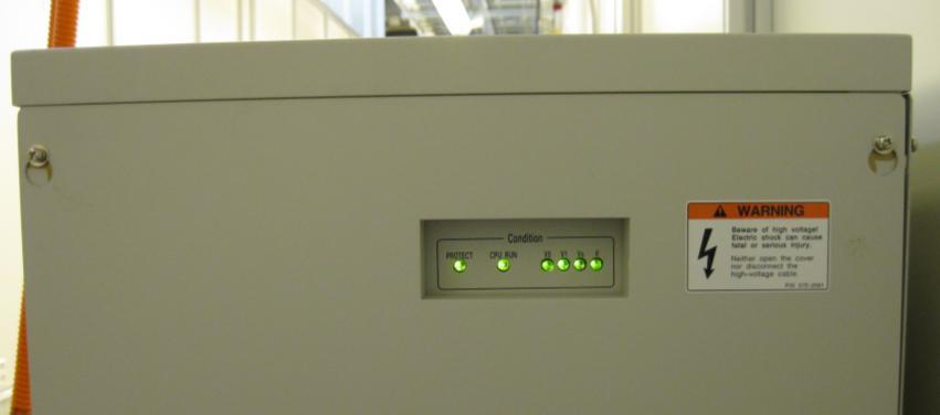 4 av 18 Figure 3 - HV power supply in service finger 5 5. Switch off the Display power on the EVAC panel (see Figure 4). 6.