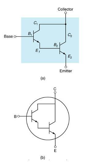 2 J-transistorer saenkoplet - DARLNGON RANSSOR 2 eller 2 β β 2 2 2 β 1 β 1 2 ( β ) 1 1 Hvis vi har to