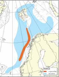 Foto: Kjell Nedreaas KAPITTEL 1 ØKOSYSTEM BARENTSHAVET HAVETS RESSURSER OG MILJØ 29 55 Barentshavet og nordover kring Svalbard, blant anna innover gode rekefelt.
