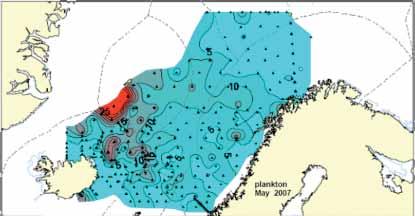 Innslaget av sørlige arter øker, og raudåtas nære slektning i Nordsjøen, Calanus helgolandicus, dominerer i planktonet langs vestlandskysten deler av året. En økning av C.