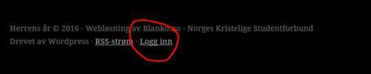 1. Innlogging Du må ha en egen bruker for å kunne logge inn på nettsidene.