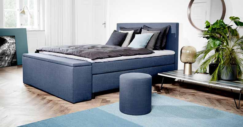 Denne Continental seng består av to lag madrasser liggende oppå hverandre, som er samlet i ett stort trekk, som gir sengen et supert og moderne uttrykk.
