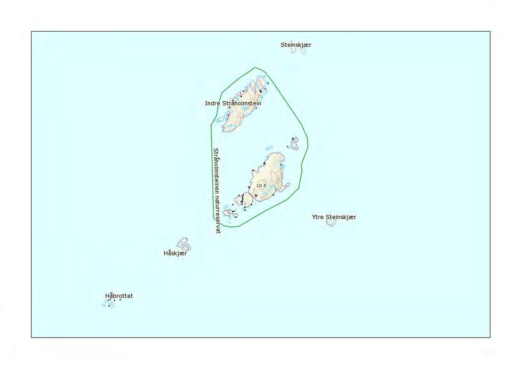 10. Stråholmstein, Kragerø kommune Stråholmstein består av to store holmer helt ytterst i Bamble-skjærgården på nordsiden av Stråholmen.