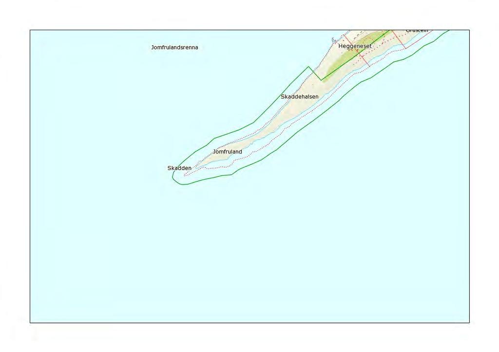 20. Skadden, Kragerø kommune Skadden utgjør den sørligste delen av Jomfruland. Lokaliteten er den eneste av reservatene som nå ikke telles fra båt. Dette p.g.a. uryddig farvann rundt lokaliteten, og at man får mye bedre oversikt fra land.