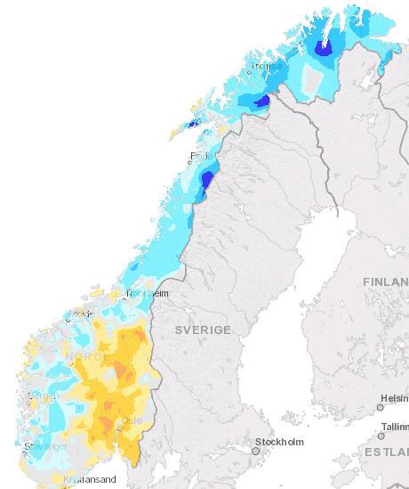 Dette betyr at årets januar er blant de 2 våteste siden 19. Særlig var det Nord-Norge som trakk opp, med nedbør på 25 3 prosent av normalen over store områder.