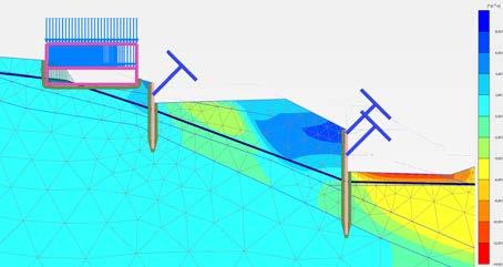 Geoteknisk rapport nr. Zd307A-6 x mm 8 6 4 y mm 18 14 2 10 0-2 -4-6 6 2-2 -8-6 -10 - -14-10 -14 Figur 10 Horisontal og vertikal bevegelser i effektivspenningsanalyse i profil FF.