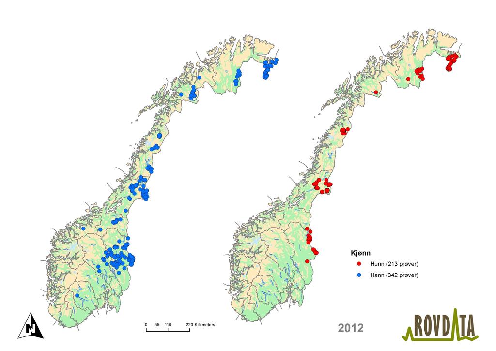 Bestandsstatus for bjørn - sterkt truet 2009: 2010: 2011: 2012: