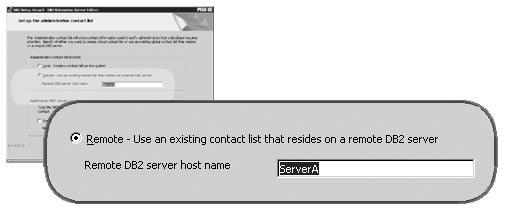 Konfigurer en kontaktliste for administrasjon På skjermbildet Konfigurer kontaktliste for administrasjon elger du Fjerntliggende.