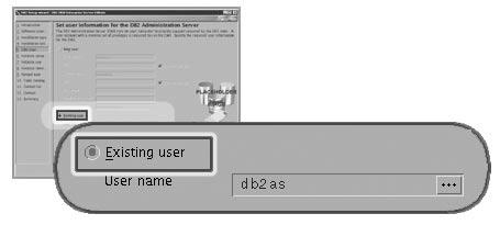 Velg installeringshandling På skjermbildet Velg installeringshandling elger du både Installer DB2 UDB Enterprise Serer Edition på denne maskinen og Lagre innstillingene i en responsfil.
