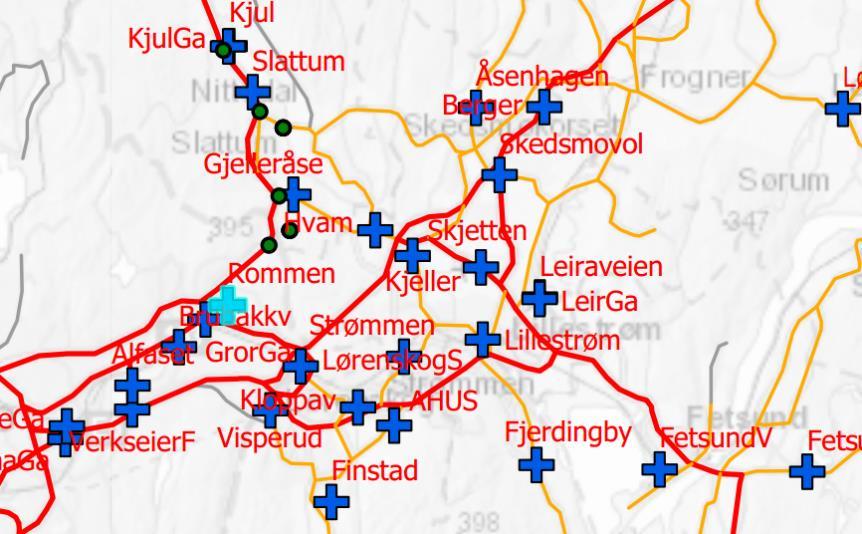 5.3.2 Romerike Vi konstaterte i kap. 5.2 at anleggene i Bjørkelangen, Eidsvoll, Enebakk og Årnes lå tilnærmet optimalt lokalisert. Videre så vi i kap. 3.