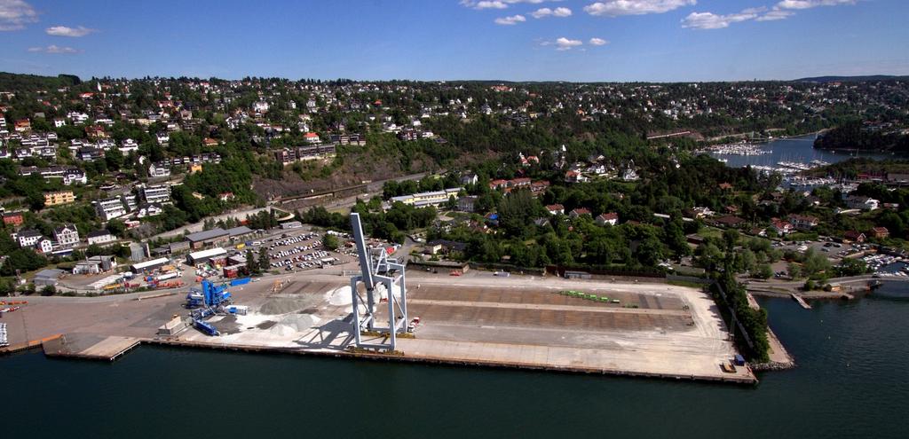 Ormsund 2016: Containerdriften er samlet på Sjurøsya og driftes av Yilport Oslo.