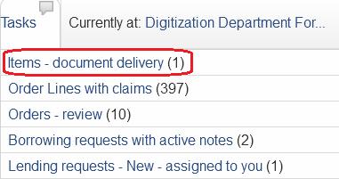 10. Når du har valgt Digitization Department i feltet Currently at, vil du finne igjen