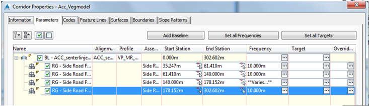 for curved baselines (based on curvature and/or increment