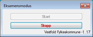 7. Stoppe eksamensmodus Viktig! Eksamensmodus skal først skrus av etter eksamensbesvarelsen er innlevert. Når du skal avslutte, må du sette PC-en tilbake til vanlig modus.