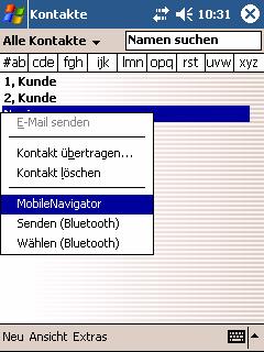 Merk: Du kan bare velge land som i hvert fall delvis er på det kartet som er aktivt. 1b I skjermbildet ANGI DESTINASJON trykker du på knappen Kontakter.