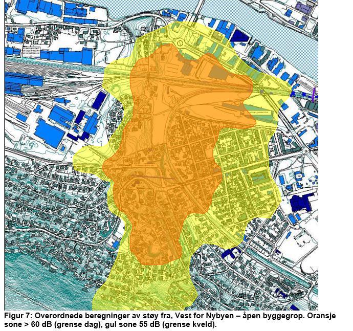 Nytt støykotekart åpen byggegrop: Sundland Øst: Støysonekart er oppdatert og forskjell mellom løsmassetunnel og åpen byggegrop beskrives mer konkret enn i tidligere utgave.