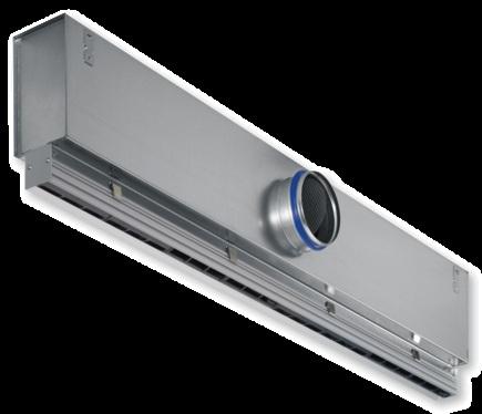 Hjem > Produkter > Tilluftsventiler > Spalteventiler > VSD 50 VSD50 MED BRED VENTILFRONT FOR STORE LUFTMENGDER Spalteventiler med 50 mm nominell bredde, med justerbare kontrollelementer Nominell