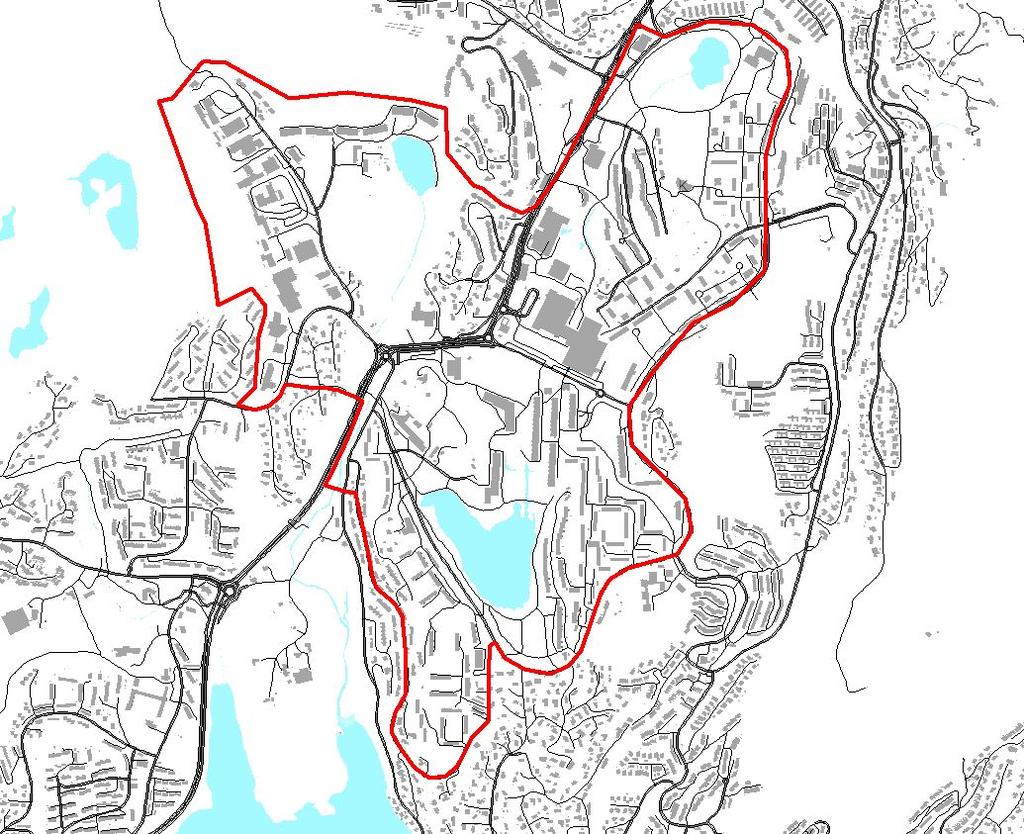 2.3 Planavgrensning Målsetningene fastsetter at videreutvikling av bydelssenteret Oasen og næringsområdet i Spelhaugen er sentralt i planarbeidet.