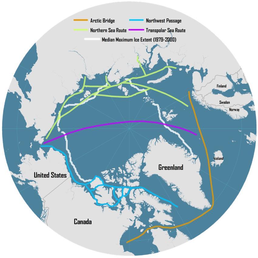 From Rotterdam to Shanghai: 7,874 nm via Northern Sea Route; 10,793 nm  From Rotterdam to