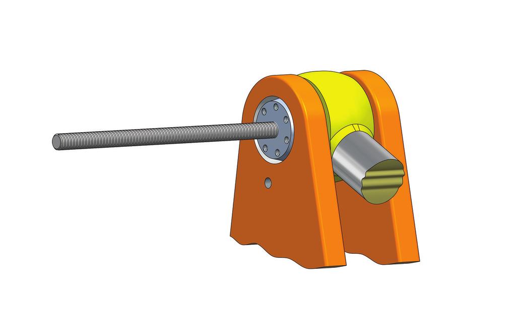 Gjengestangen M48 skrus inn i senterhullet på pin. 1.2.3/ Assemble the tool. Connect the hydraulic pump and hose.