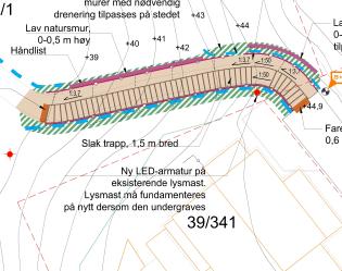 Prosjekt: Snarveier til Bybanen Side F-1 Kapittel: F GRØNN 15 Sandslivegen 8 F GRØNN 15 Sandslivegen 8 F. 1 GENERELT OM TILTAK GRØNN 15 SANDSLIVEGEN 8 Tiltaket omfatter ny slak trapp som snarveg.