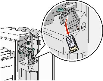 1 Kontroller at maskinen stopper operasjonen, og åpne deksel G (frontdekselet) på ferdiggjøreren.