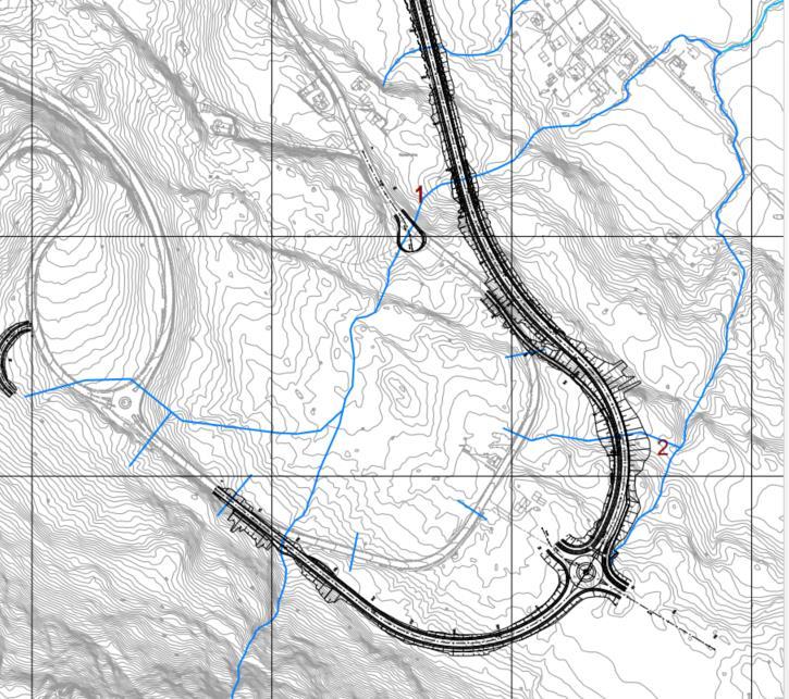 detaljregulering av ny fylkesveg i Hanekleiva og tilliggende boligområder er det gjort helhetlige vurderinger for håndtering av overvann i området.