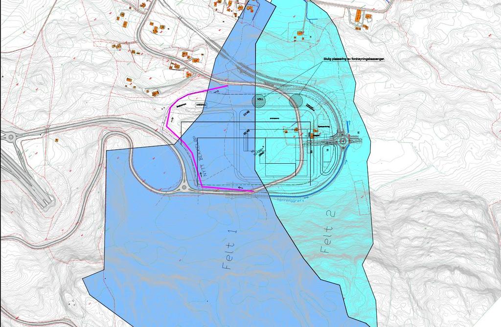 Side 2 av 5 Det går to hovedbekkedrag gjennom området som håndterer all avrenning fra åssiden og fremtidig næringsområde. Disse bekkeløpene er videre i notatet kalt bekkeløp 1 og bekkeløp og 2.