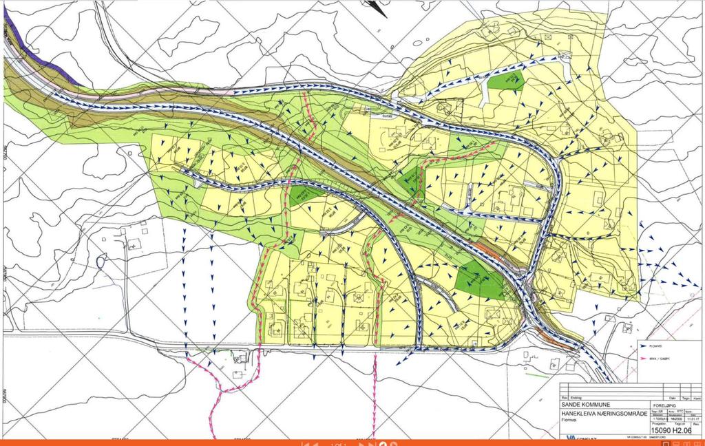 Side 5 av 5 Det foreslås videre at det forutsettes permeable dekker på gårdsplasser. Det er stilt krav om plan for håndtering av overvann ved utbygging.