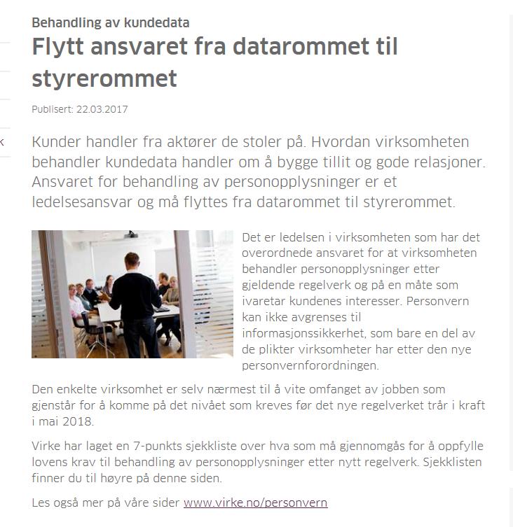 Personvern handler om kundens tillit Personvern handler om kundes tillitt Ikke bare om datasikkerhet Flytt