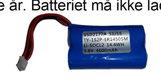 litium-batteri (Varenr. 9100100934), som vil sikre drift av enheten i mange år.