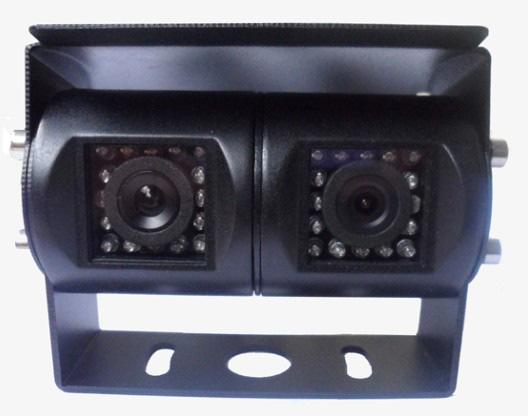 JY-672 Høy oppløselig dobbeltkamera med nattlys. Det ene kameraet kan justeres rett bakover mens det andre stilles rett ned.