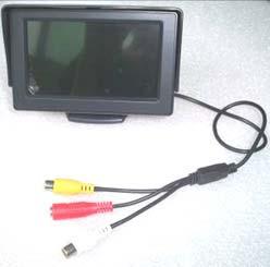 JY-M043 4,3 toms Digital LCD monitor for inntil 2 kamera Skjerm for bruk i mindre kjøretøy hvor det er lite plass.